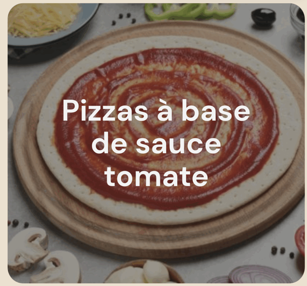 Pizzas à base de sauce tomate