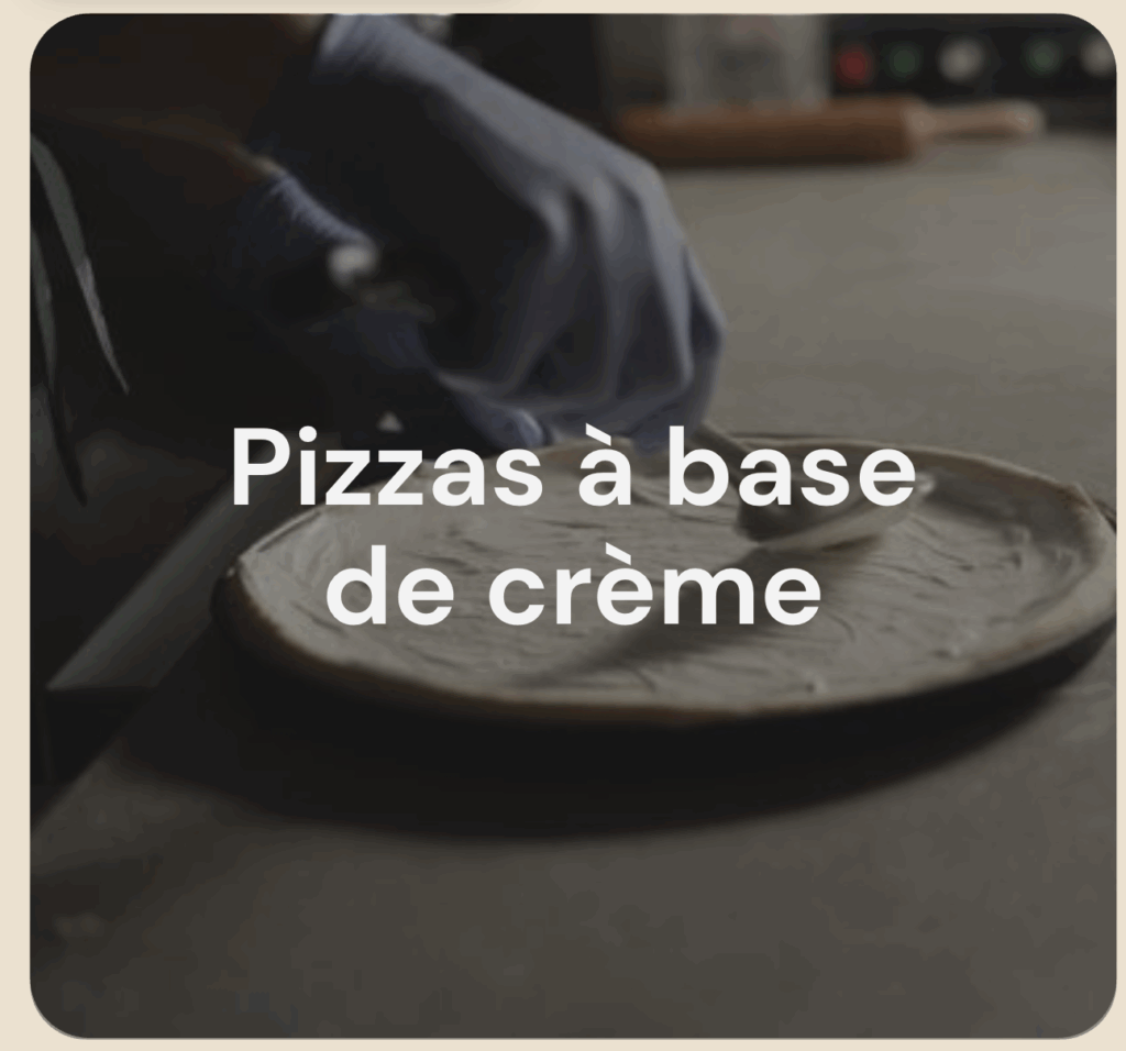 Pizzas à base de crème